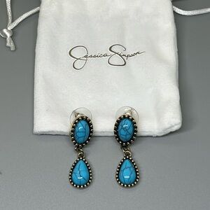 Jessica Simpson Turqouise Drop Earrings